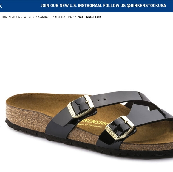 BIRKENSTOCK Narrow Yao sandals patent black SHOES CHOOSE SIZE main image 4